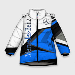 Куртка зимняя для девочки Mercedes-Benz, цвет: 3D-светло-серый
