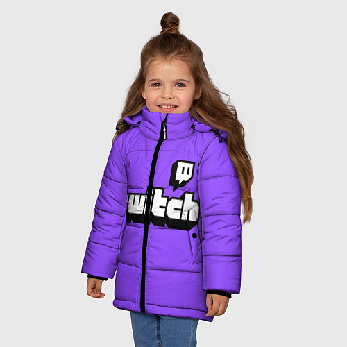 Зимняя куртка для девочки Twitch / 3D-Светло-серый – фото 3