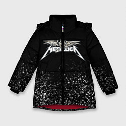 Куртка зимняя для девочки Металлика Metallica, цвет: 3D-красный