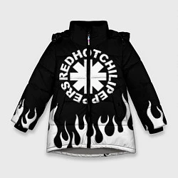 Куртка зимняя для девочки Red Hot Chili Peppers, цвет: 3D-светло-серый