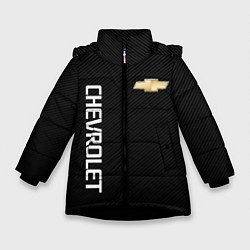 Куртка зимняя для девочки Chevrolet, цвет: 3D-черный