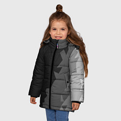 Куртка зимняя для девочки Dark abstraction, цвет: 3D-черный — фото 2