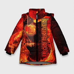 Куртка зимняя для девочки Iron Maiden, цвет: 3D-светло-серый