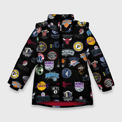 Куртка зимняя для девочки NBA Pattern, цвет: 3D-красный