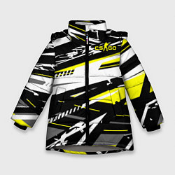 Куртка зимняя для девочки Counter-Strike, цвет: 3D-светло-серый
