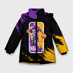 Куртка зимняя для девочки LA LAKERS KOBE BRYANT, цвет: 3D-черный