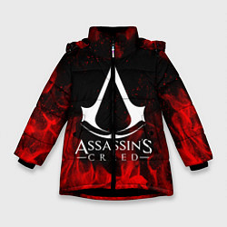 Куртка зимняя для девочки ASSASSINS CREED, цвет: 3D-черный