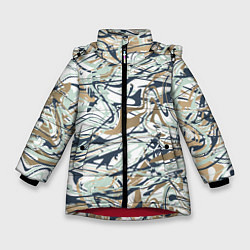 Зимняя куртка для девочки Узор красками