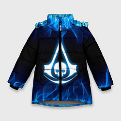 Куртка зимняя для девочки Assassin??s Creed, цвет: 3D-светло-серый