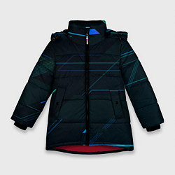 Куртка зимняя для девочки Modern Geometry, цвет: 3D-красный
