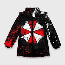 Куртка зимняя для девочки RESIDENT EVIL UMBRELLA, цвет: 3D-черный