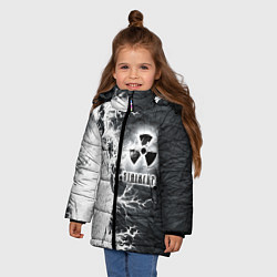 Куртка зимняя для девочки Сталкер, цвет: 3D-черный — фото 2