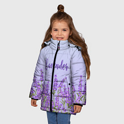 Куртка зимняя для девочки Lavander, цвет: 3D-черный — фото 2