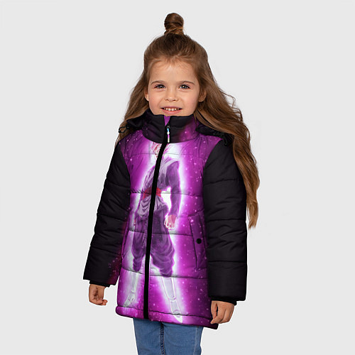 Зимняя куртка для девочки Супер Сайян Super Saiyan / 3D-Светло-серый – фото 3