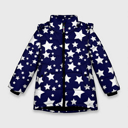 Куртка зимняя для девочки ЗВЕЗДОЧКИ, цвет: 3D-черный
