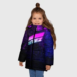 Куртка зимняя для девочки ATEEZ neon, цвет: 3D-красный — фото 2