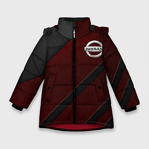 Зимняя куртка для девочки Nissan / 3D-Красный – фото 1