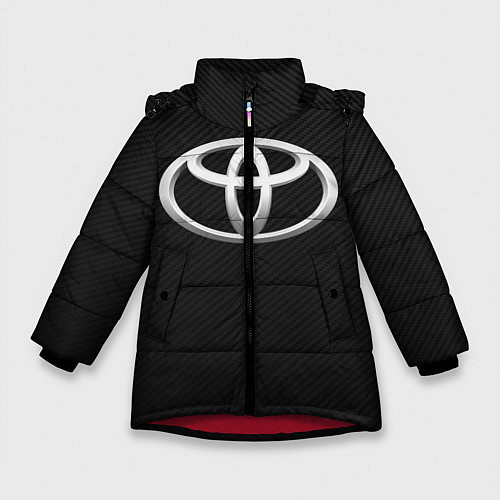 Зимняя куртка для девочки Toyota carbon / 3D-Красный – фото 1