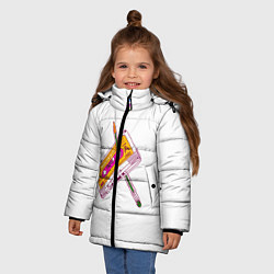 Куртка зимняя для девочки 90s, цвет: 3D-черный — фото 2