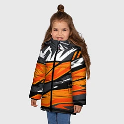 Куртка зимняя для девочки Bona Fide Одежда для фитнеса, цвет: 3D-черный — фото 2