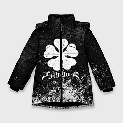 Куртка зимняя для девочки ЧЁРНЫЙ КЛЕВЕР, цвет: 3D-черный
