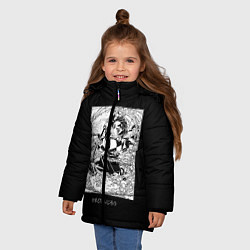 Куртка зимняя для девочки Клинок, рассекающий демонов, цвет: 3D-черный — фото 2