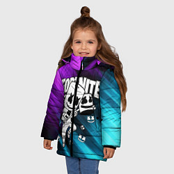 Куртка зимняя для девочки FORTNITE X MARSHMELLO, цвет: 3D-светло-серый — фото 2