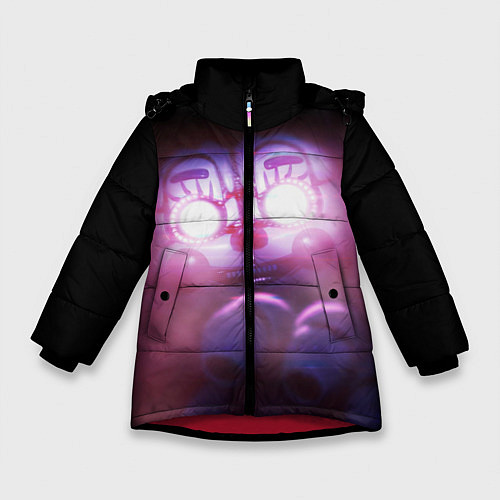 Зимняя куртка для девочки Five Nights At Freddy's / 3D-Красный – фото 1