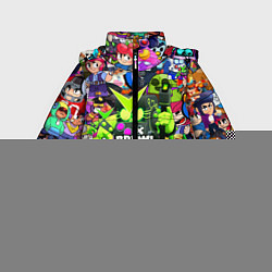 Куртка зимняя для девочки BRAWL STARS: 8 BIT, цвет: 3D-черный