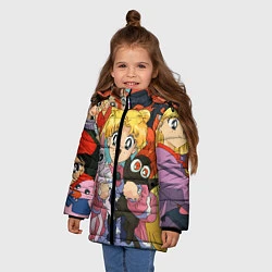Куртка зимняя для девочки СЕЙЛОР МУН, цвет: 3D-черный — фото 2