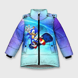 Куртка зимняя для девочки Соник, цвет: 3D-светло-серый