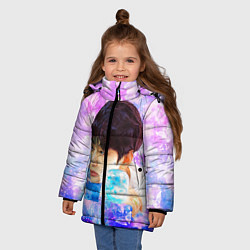 Куртка зимняя для девочки БТС 2020 Season Greeting Ви V, цвет: 3D-светло-серый — фото 2