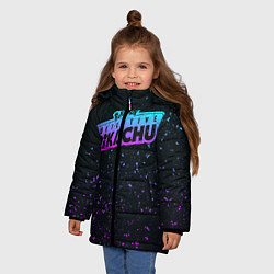 Куртка зимняя для девочки Детектив Пикачу, цвет: 3D-черный — фото 2