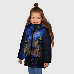 Куртка зимняя для девочки Space Geometry, цвет: 3D-черный — фото 2