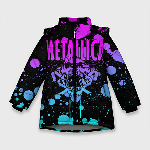 Зимняя куртка для девочки Metallica / 3D-Светло-серый – фото 1
