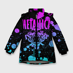 Куртка зимняя для девочки Metallica, цвет: 3D-светло-серый