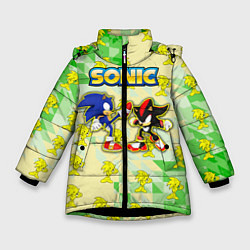 Куртка зимняя для девочки Sonik, цвет: 3D-черный