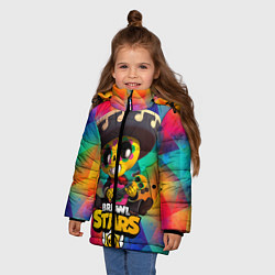 Куртка зимняя для девочки Brawl stars poco Поко, цвет: 3D-черный — фото 2