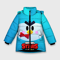 Куртка зимняя для девочки Brawl Stars Penguin, цвет: 3D-черный