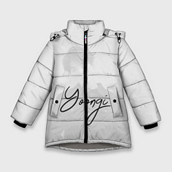 Куртка зимняя для девочки BTS Min Yoongi, цвет: 3D-светло-серый