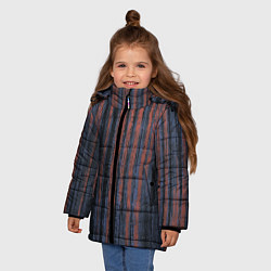 Куртка зимняя для девочки Абстрактный узор, цвет: 3D-черный — фото 2