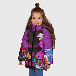 Куртка зимняя для девочки BRAWL STARS MORTIS, цвет: 3D-черный — фото 2