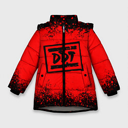 Куртка зимняя для девочки ДДТ Лого, цвет: 3D-светло-серый