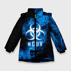 Куртка зимняя для девочки NCoV, цвет: 3D-черный