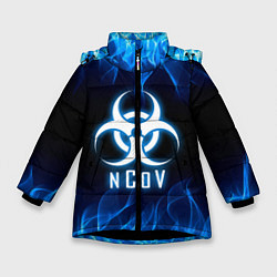 Куртка зимняя для девочки NCoV, цвет: 3D-черный