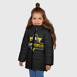 Куртка зимняя для девочки COVID-19, цвет: 3D-черный — фото 2