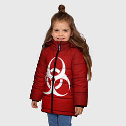 Куртка зимняя для девочки Plague Inc, цвет: 3D-красный — фото 2