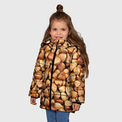 Куртка зимняя для девочки Гречка, цвет: 3D-черный — фото 2
