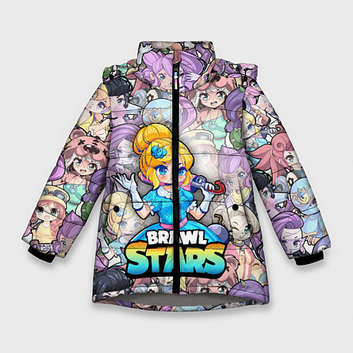 Зимняя куртка для девочки BrawlStars Girls Oko / 3D-Светло-серый – фото 1