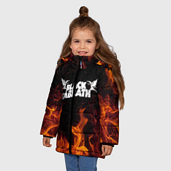 Куртка зимняя для девочки Black Sabbath, цвет: 3D-черный — фото 2
